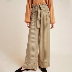 NWOT Anthropologie Jasmine Striped Wide-Leg Pants
